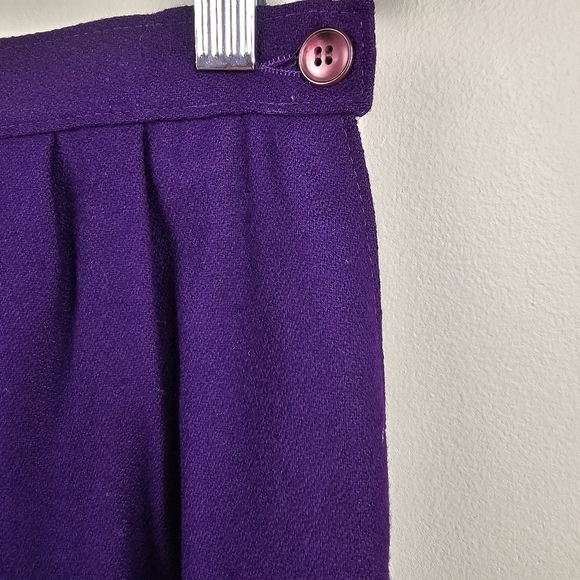 PENDLETON Vintage Pure Virgin Wool Midi Pencil Skirt Lined Purple Womens Size 10 - Picture 4 of 15